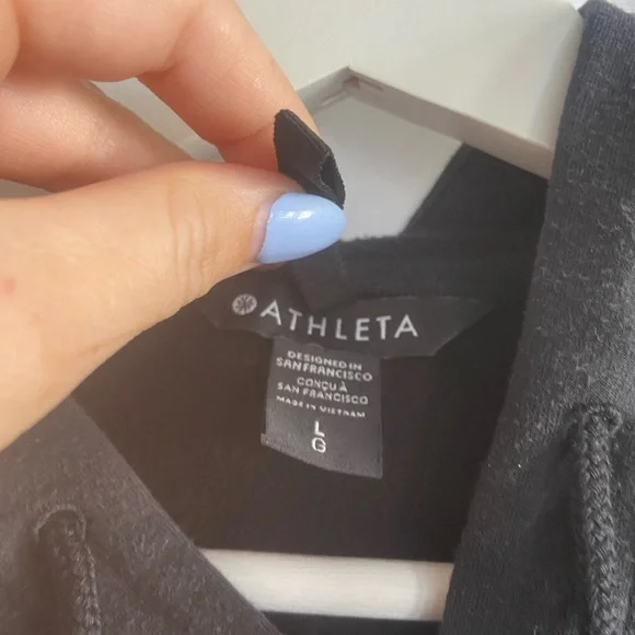 Athleta Black Balance Hoodie Jacket Size Large - Picture 4 of 13
